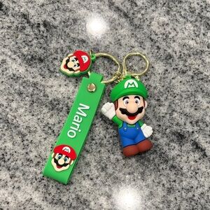 Nintendo Mario Keychain with Green Strap